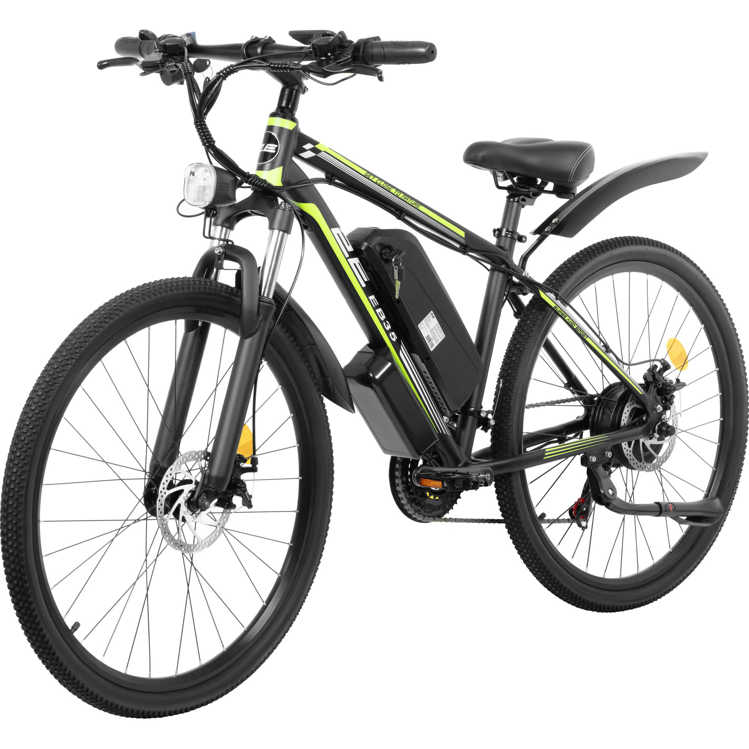 Электровелосипед 2E EB35 27.5" Black/Green (500W)