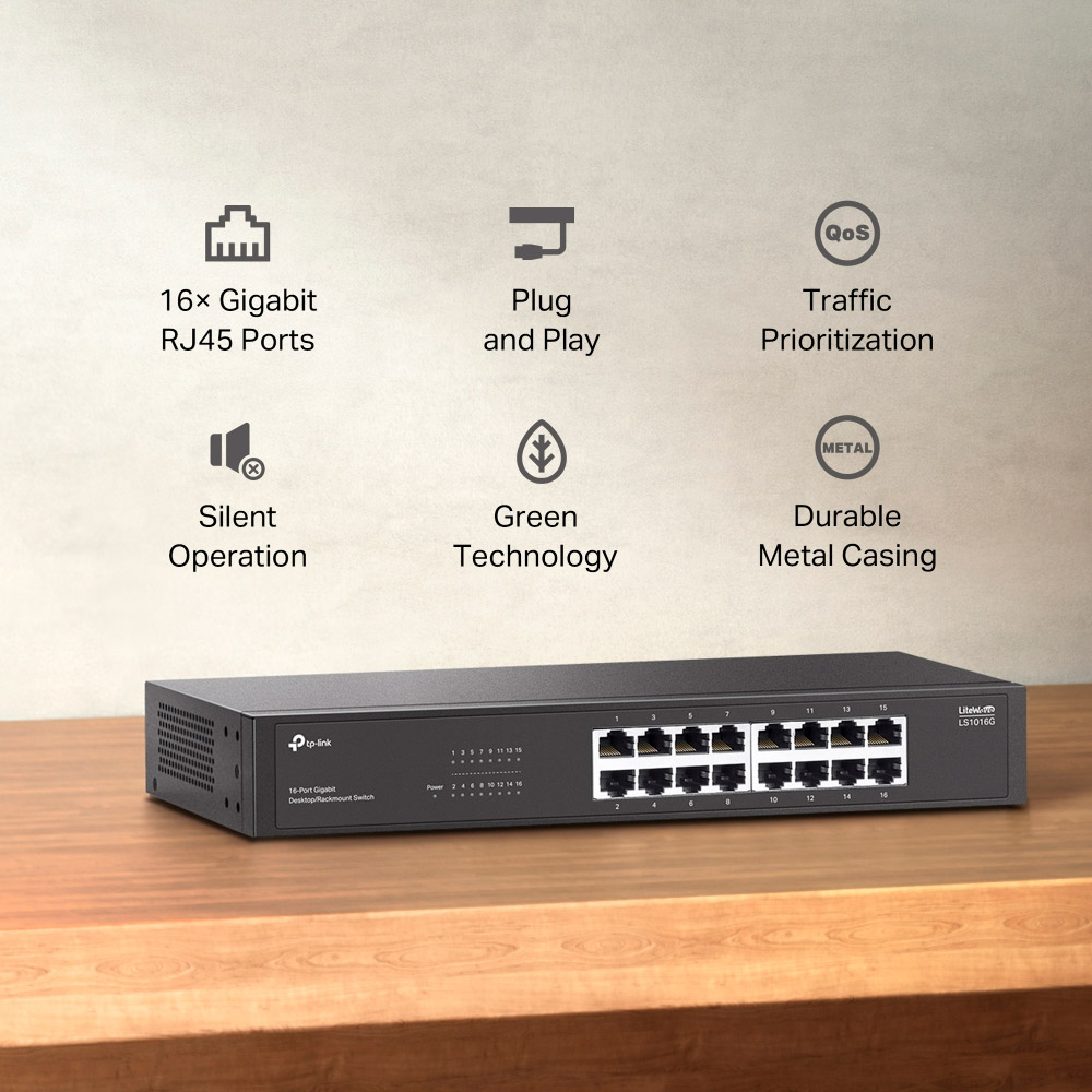 Коммутатор TP-LINK LiteWave LS1016G