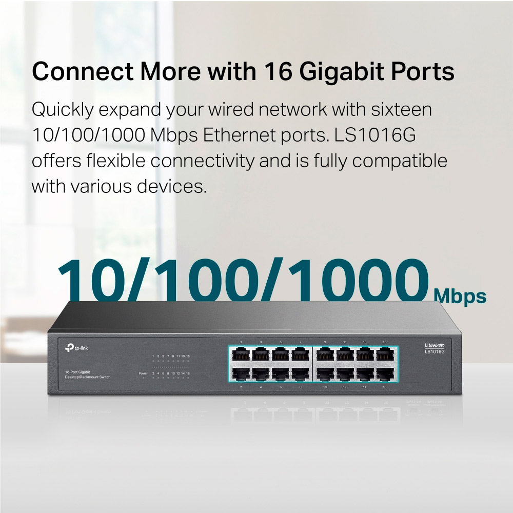 Коммутатор TP-LINK LiteWave LS1016G
