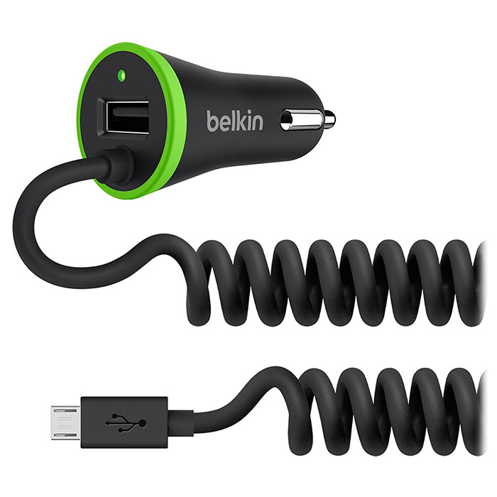 Автомобильное зарядное устройство BELKIN Boost Up Universal Car Charger w/Micro-USB (F8M890BT04-BLK)