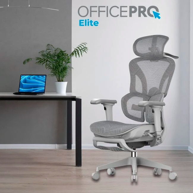Кресло руководителя OFFICEPRO Elite OC950 Gray