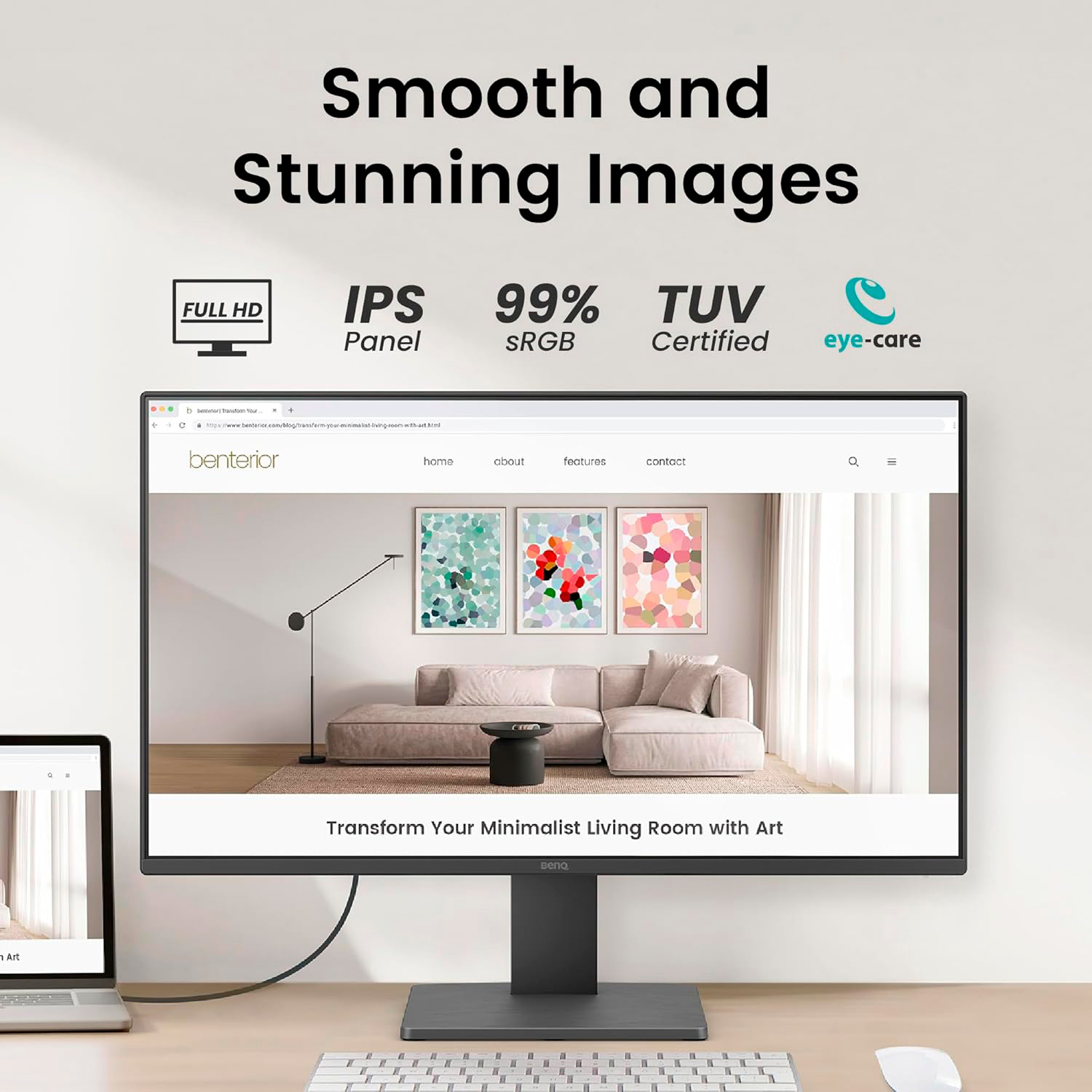 Монитор 23.8" BENQ GW2491E (9H.LNHLJ.LBE)