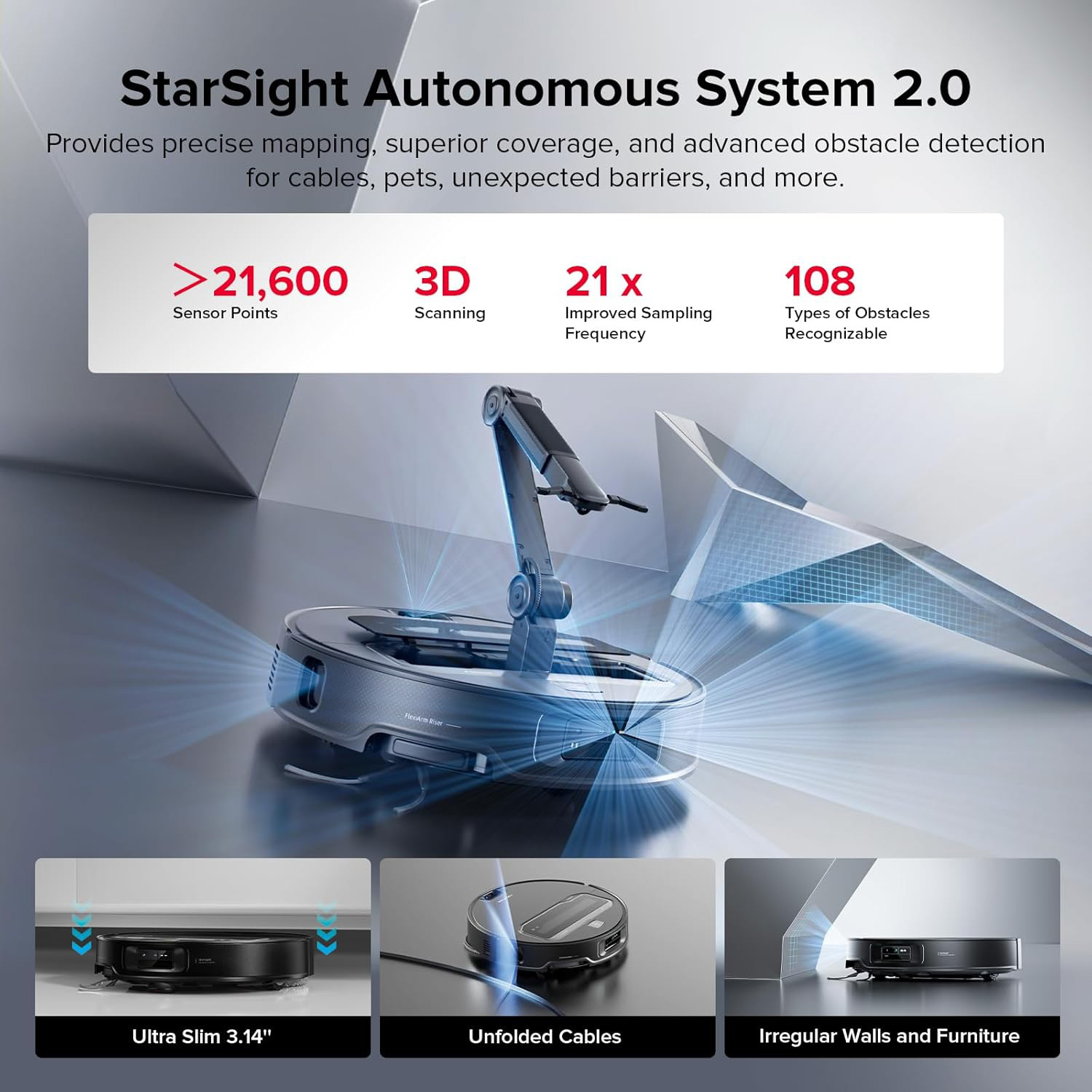 Робот-пилосос ROBOROCK Saros Z70 Silver