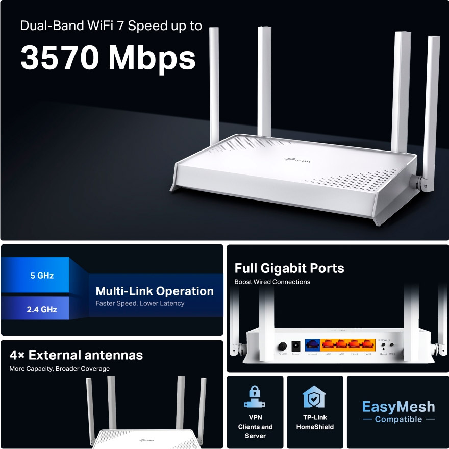 Wi-Fi роутер TP-LINK Archer BE220W