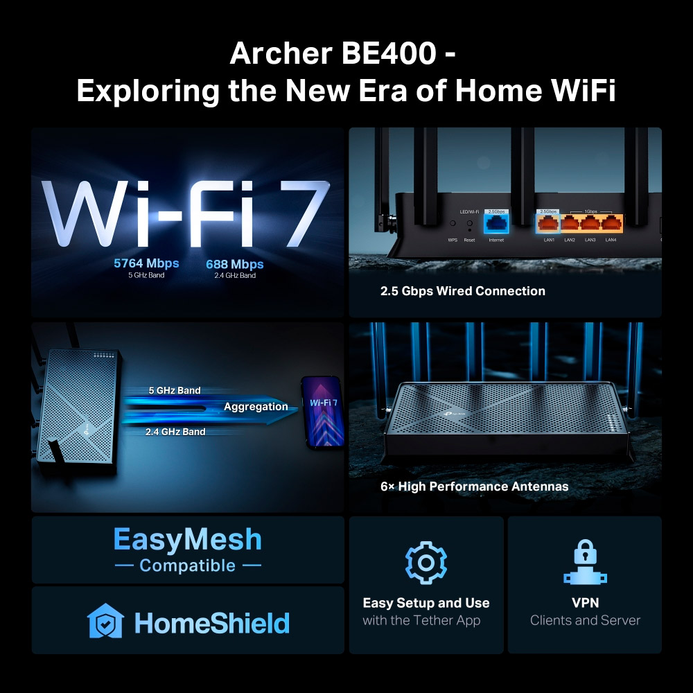 Wi-Fi роутер TP-LINK Archer BE400