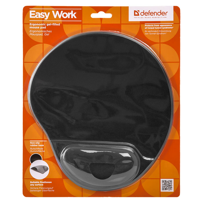 Коврик для мыши DEFENDER Easy Work Black (50905)