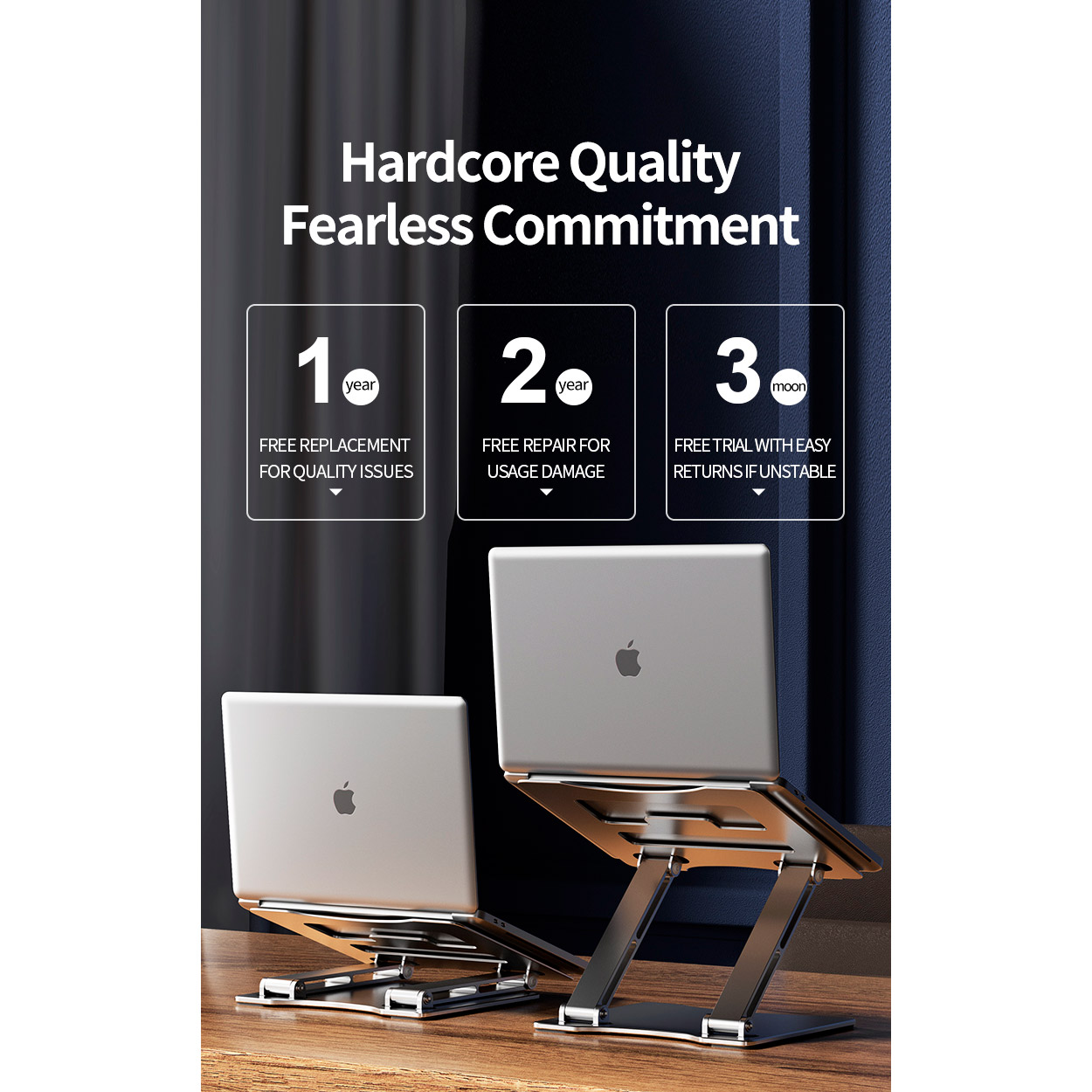 Підставка для ноутбука RTAKO RS-CP75A Dual-Layer Carbon Steel Laptop Stand Silver