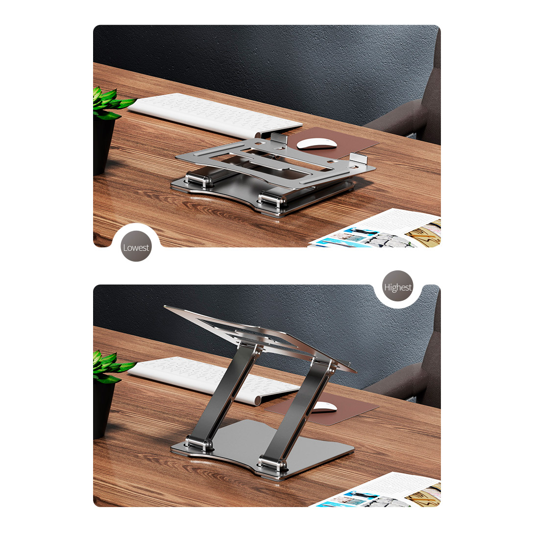 Підставка для ноутбука RTAKO RS-CP75A Dual-Layer Carbon Steel Laptop Stand Silver