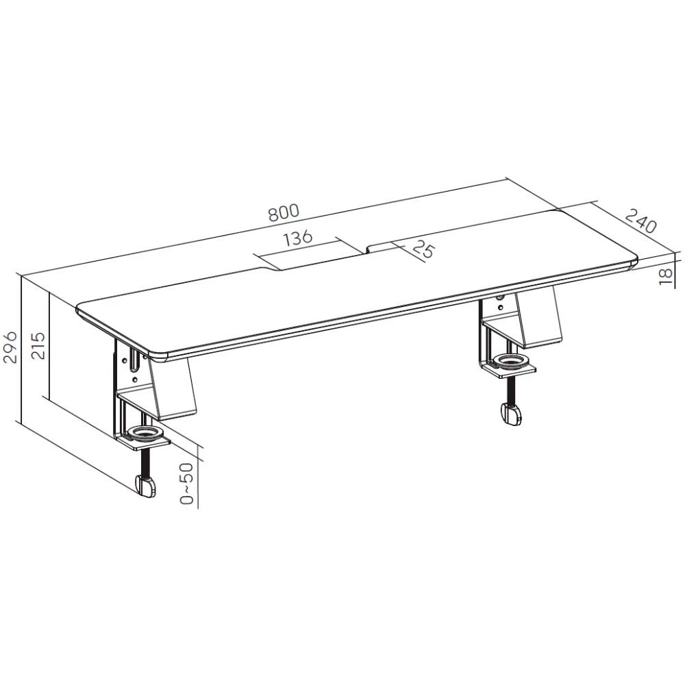 Подставка настольная для ТВ/монитора OFFICEPRO MR123B Black