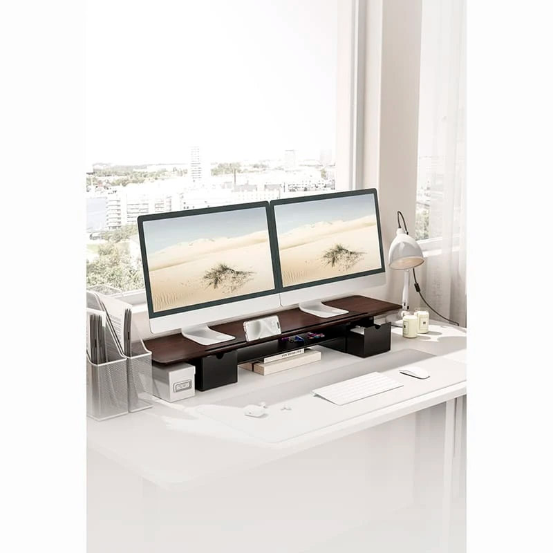 Подставка настольная для ТВ/монитора OFFICEPRO MR177DW Dark Wood/Black
