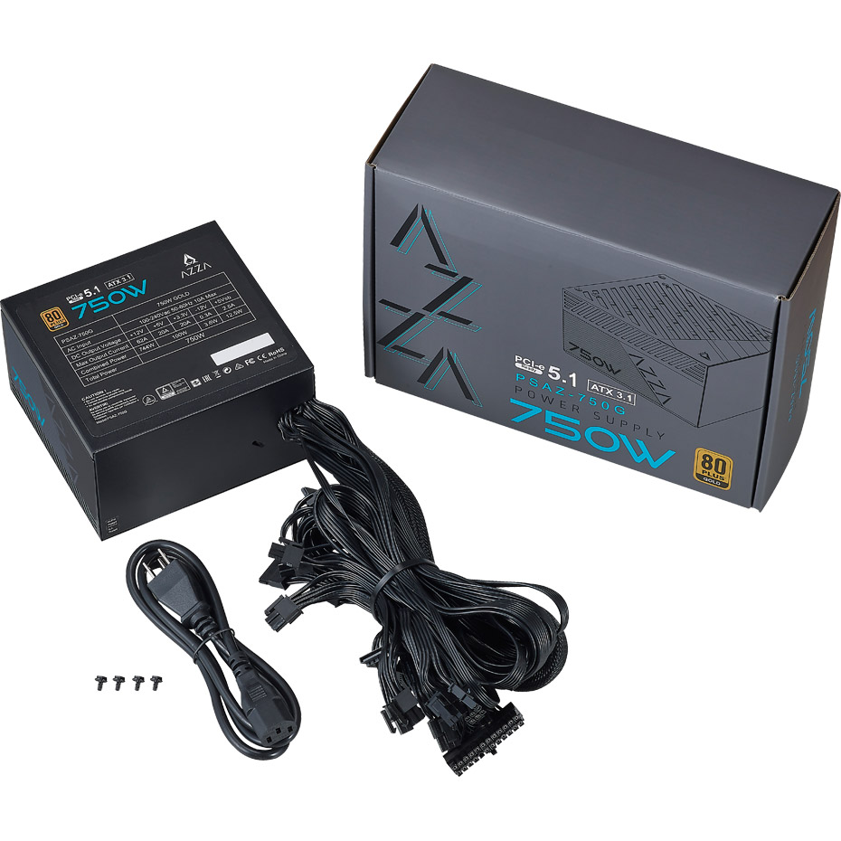 Блок живлення 750W AZZA PSAZ-750G ATX 3.1