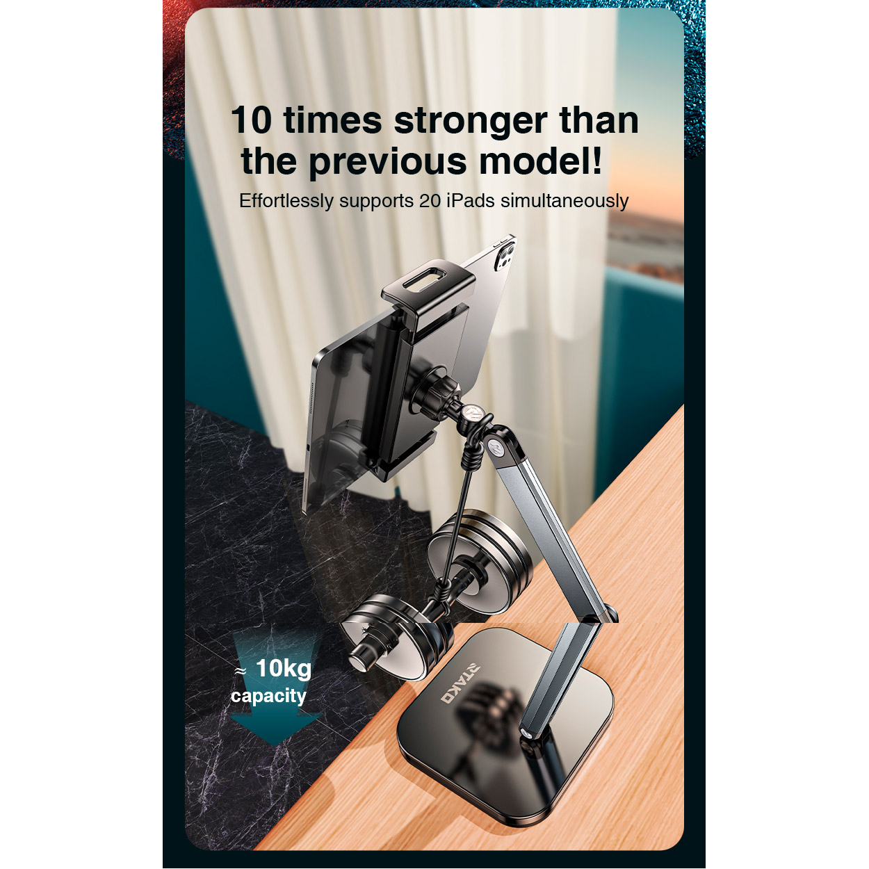 Тримач для смартфона/планшета RTAKO 911JD Multifunctional Cantilever Bracket Titanium Space Gray