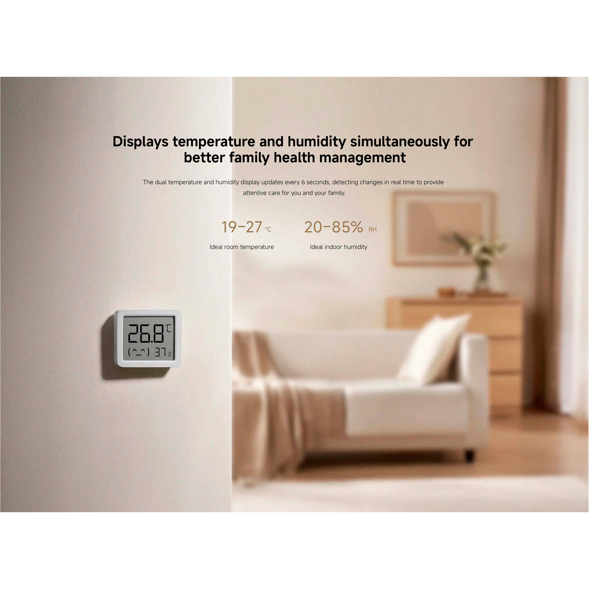 Термогігрометр XIAOMI Smart Temperature and Humidity Monitor 3 Mini (QBH4312GL)