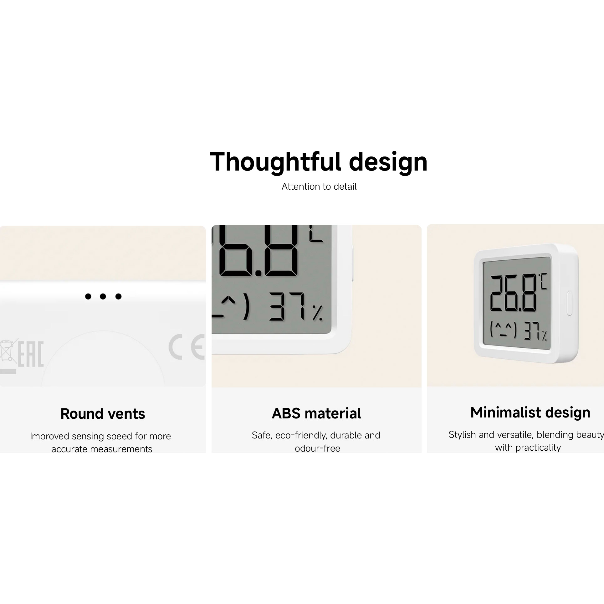 Термогігрометр XIAOMI Smart Temperature and Humidity Monitor 3 Mini (QBH4312GL)