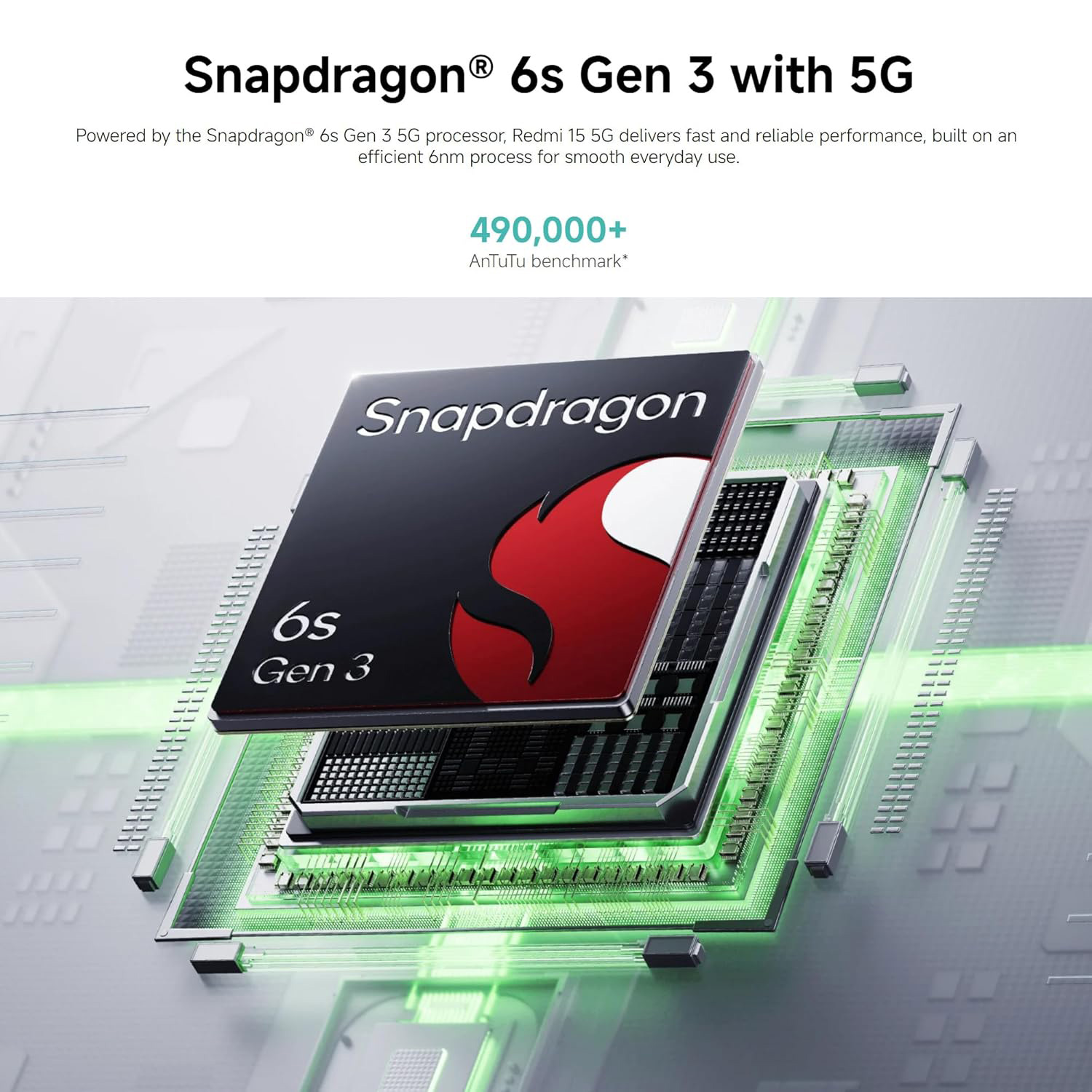 Смартфон REDMI 15 5G 8/256GB Ripple Green