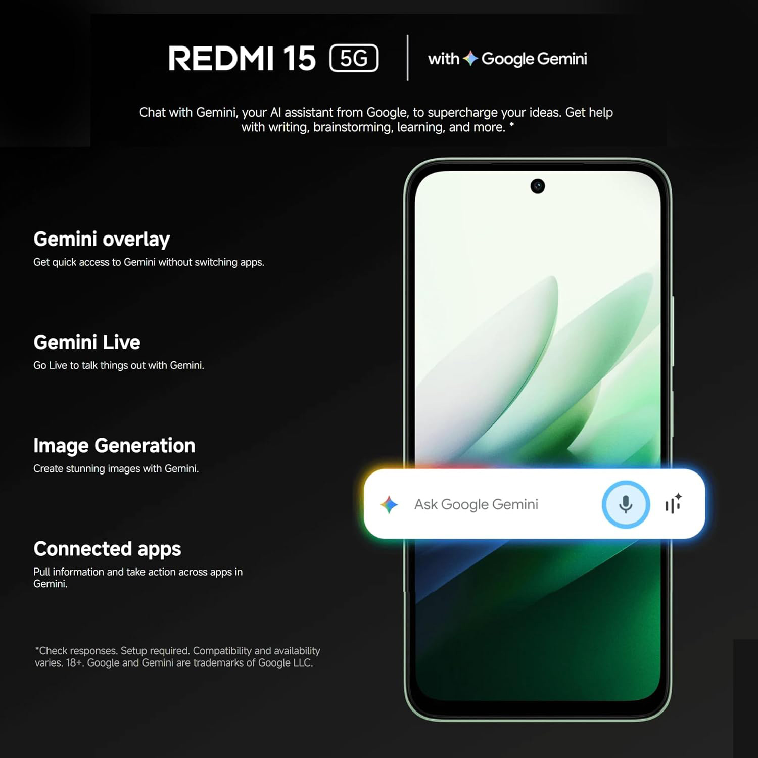 Смартфон REDMI 15 5G 8/256GB Ripple Green
