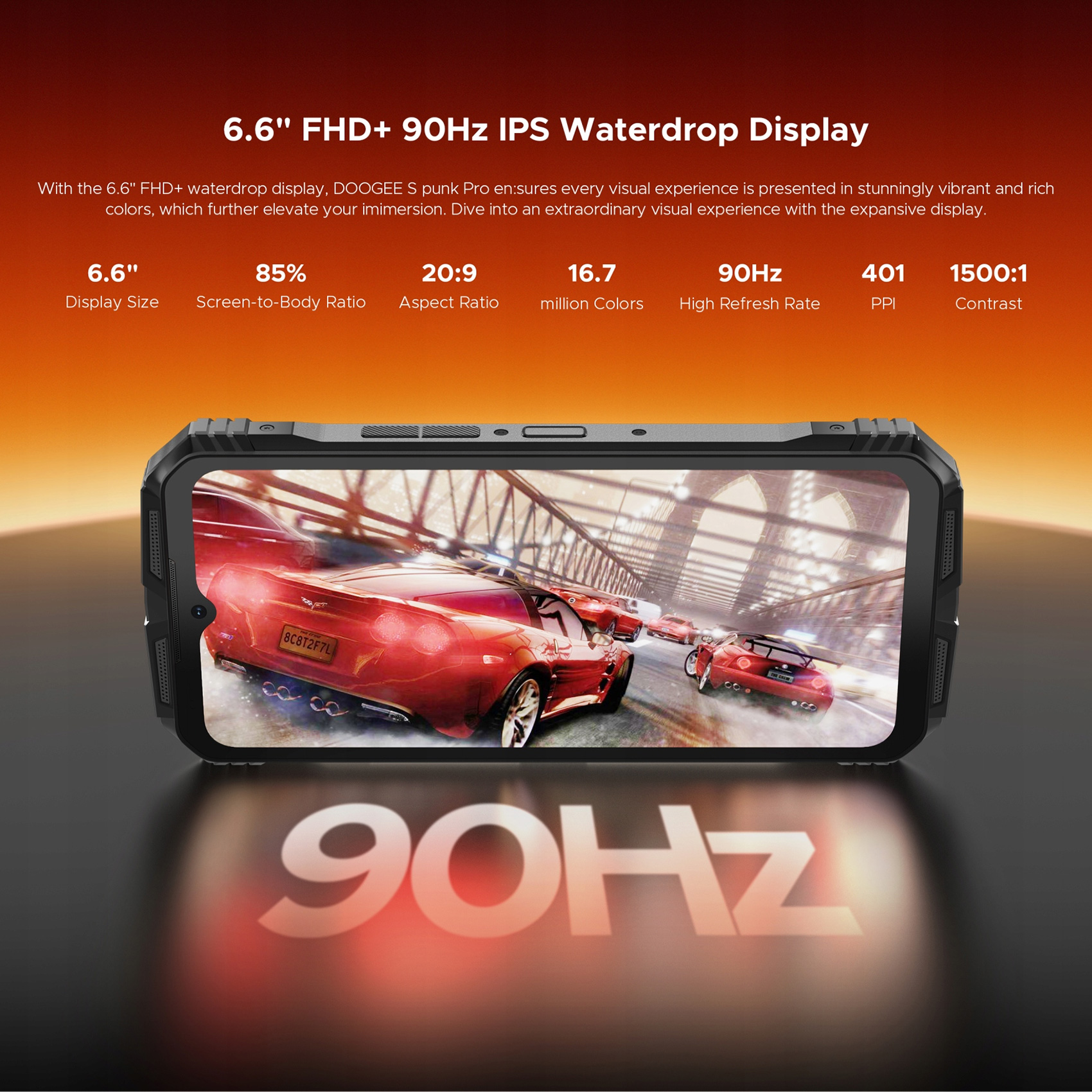 Смартфон DOOGEE S Punk Pro 8/512GB Dynamic Orange (6923740247020)
