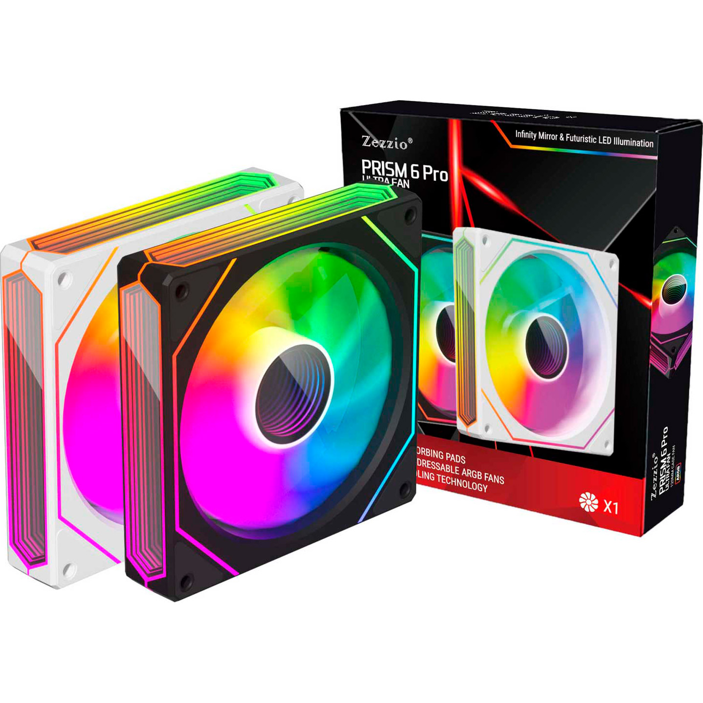 Вентилятор ZEZZIO Prisma 6 Pro Ultra Fan White