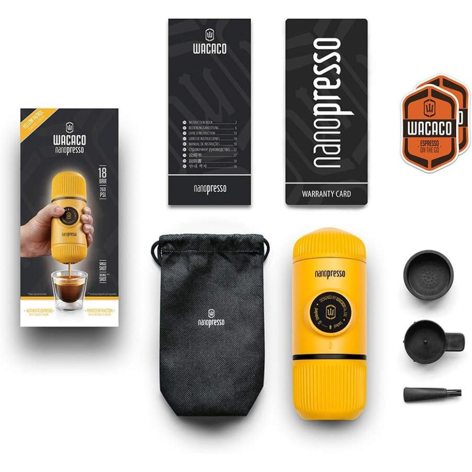 Портативна кавоварка WACACO Nanopresso Yellow