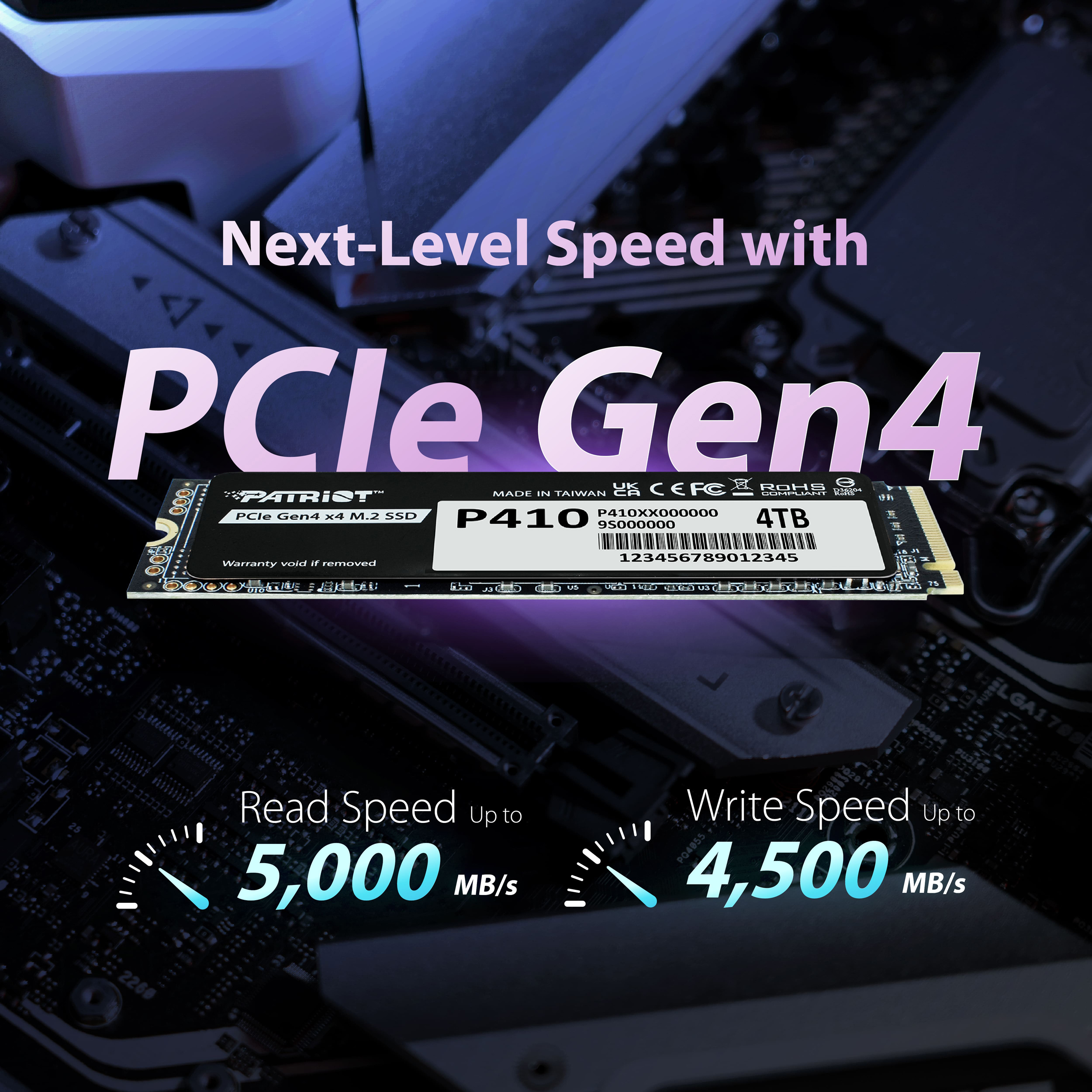 SSD диск PATRIOT P410 1TB M.2 NVMe (P410P1TBM28H)