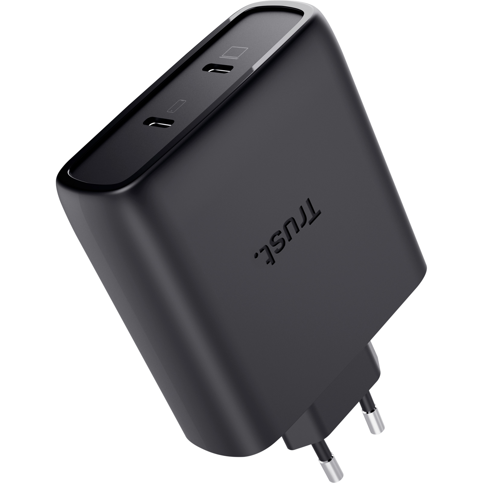 Зарядний пристрій TRUST Maxo 100W 2xUSB-C GaN Charger Black w/Type-C cable (25527)