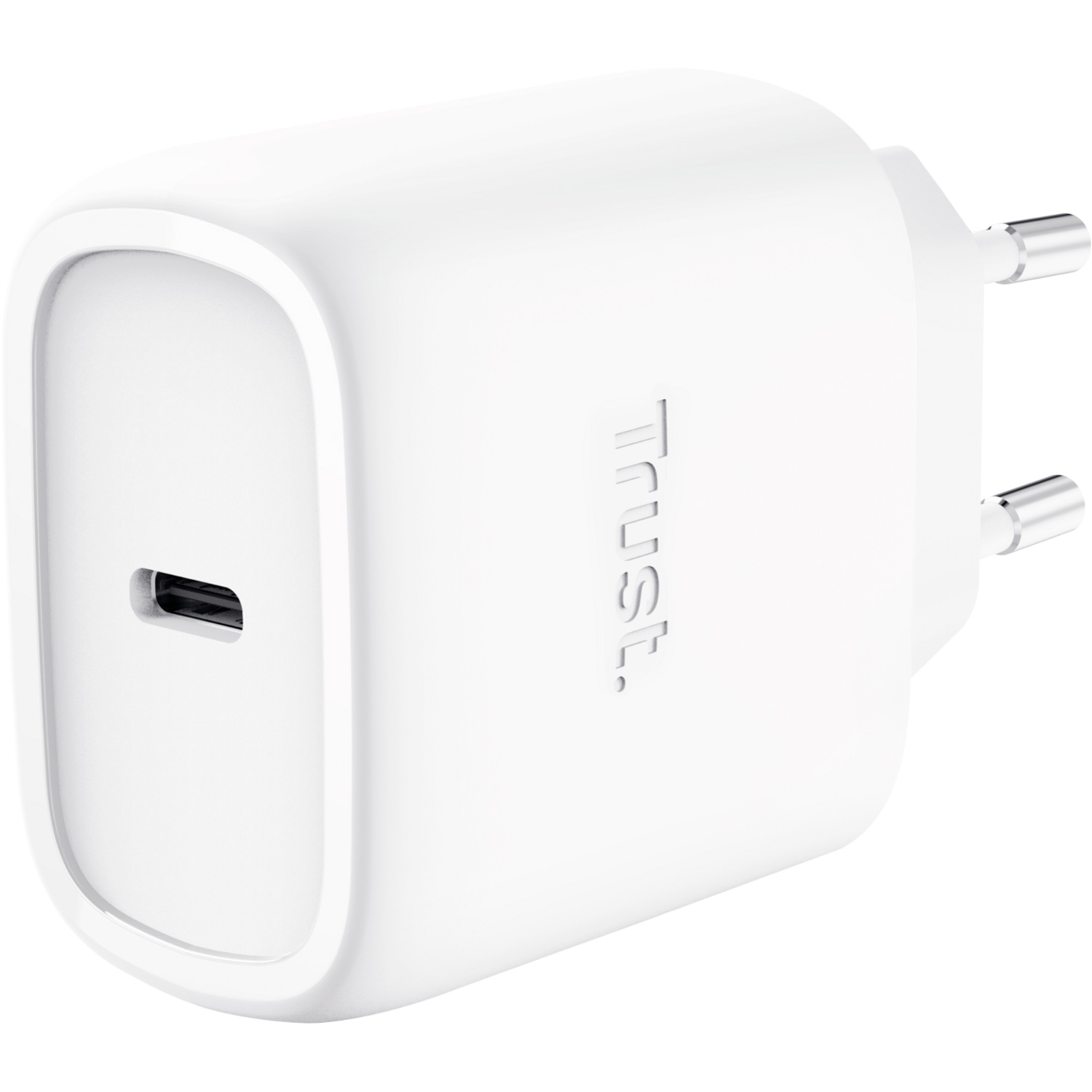 Зарядний пристрій TRUST Maxo 45W 1xUSB-C GaN Charger White w/Type-C cable (25522)