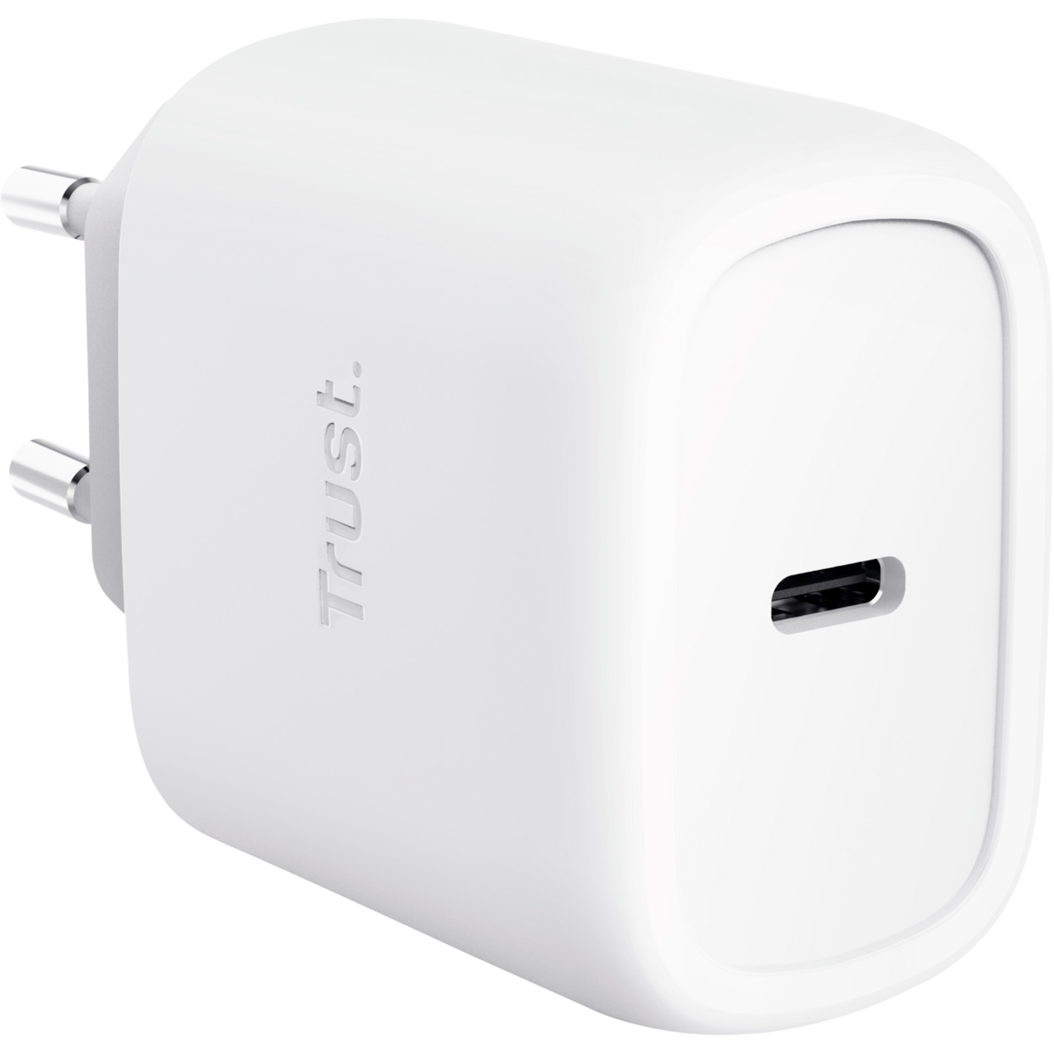 Зарядний пристрій TRUST Maxo 45W 1xUSB-C GaN Charger White w/Type-C cable (25522)