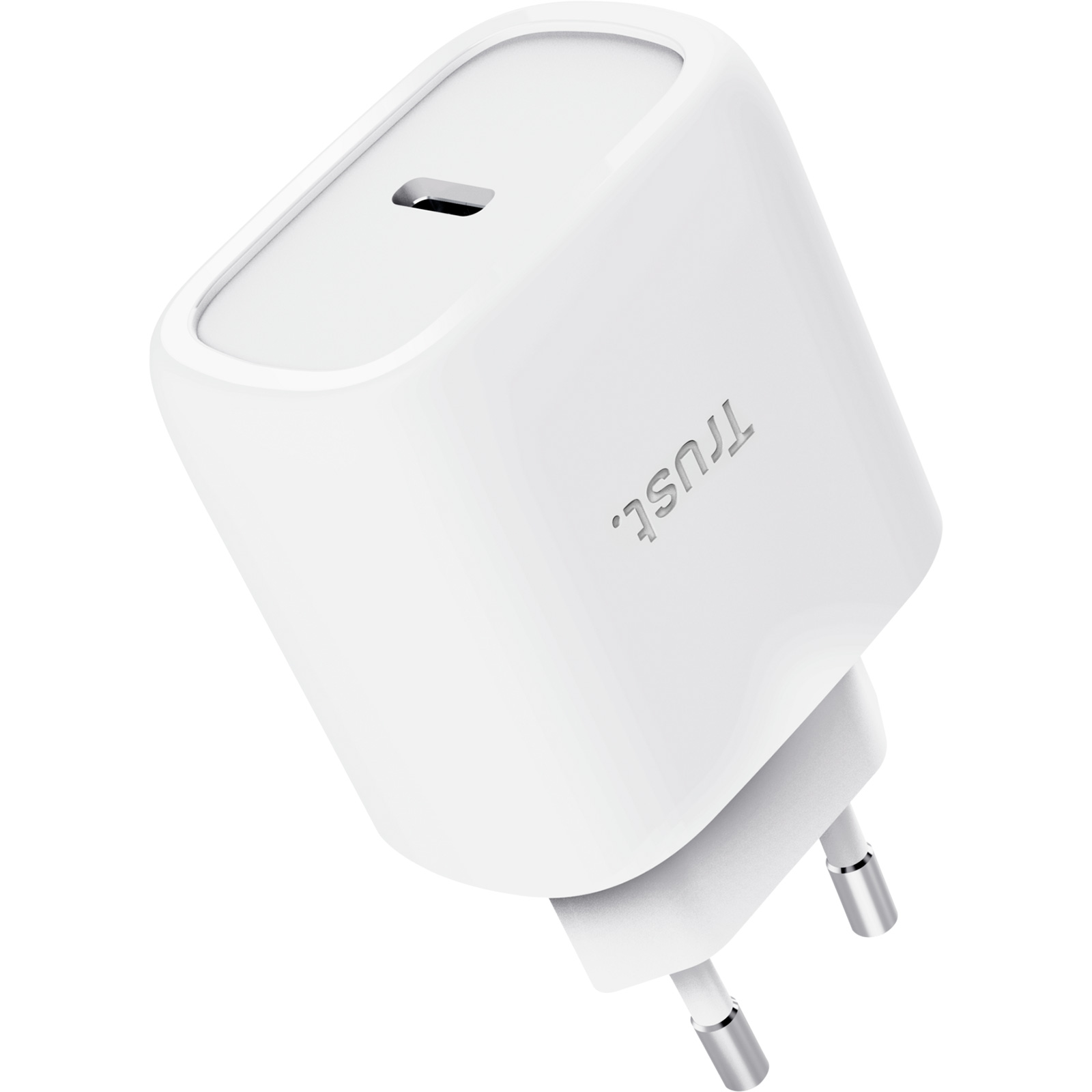 Зарядний пристрій TRUST Maxo 45W 1xUSB-C GaN Charger White w/Type-C cable (25522)