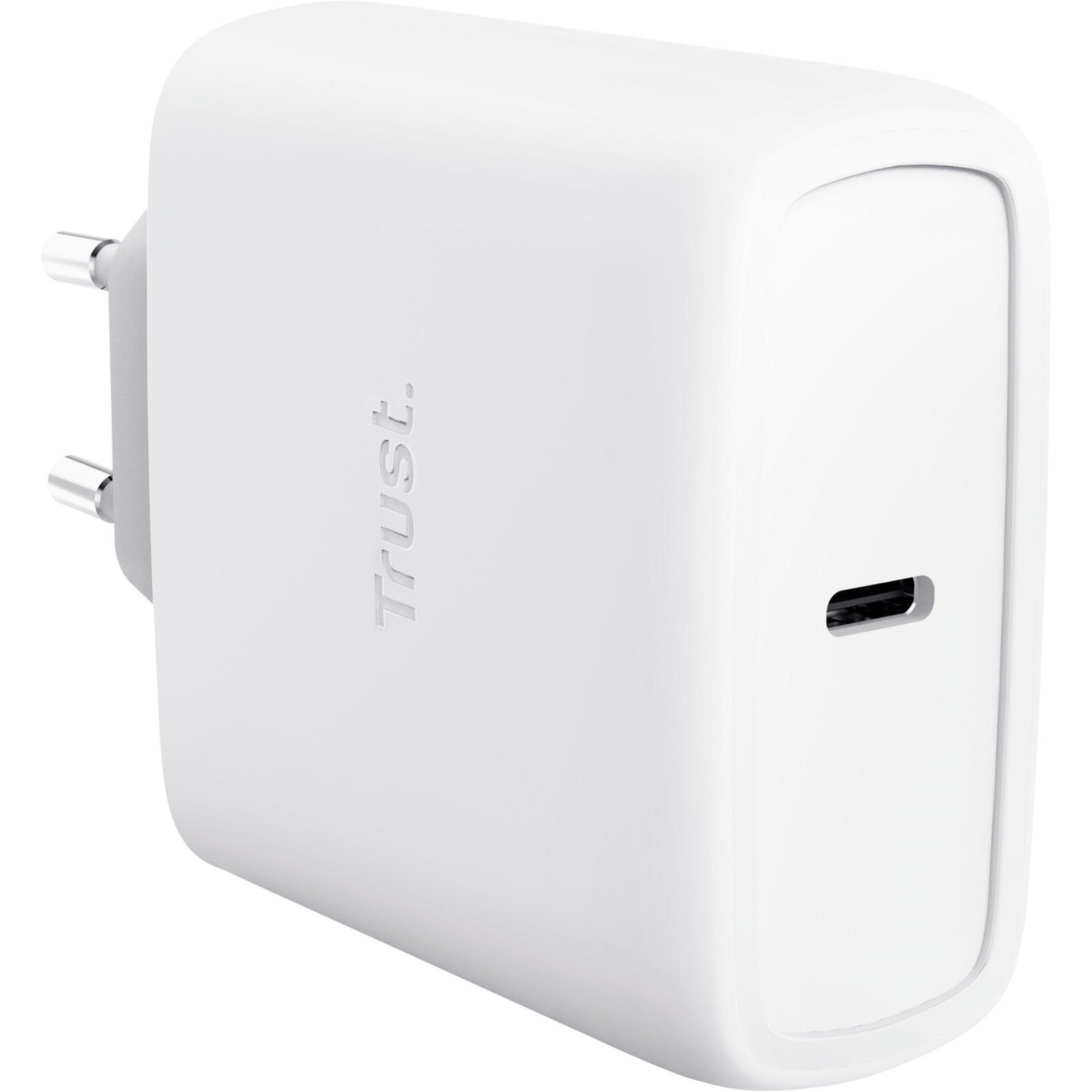 Зарядний пристрій TRUST Maxo 65W 1xUSB-C GaN Charger White w/Type-C cable (25524)