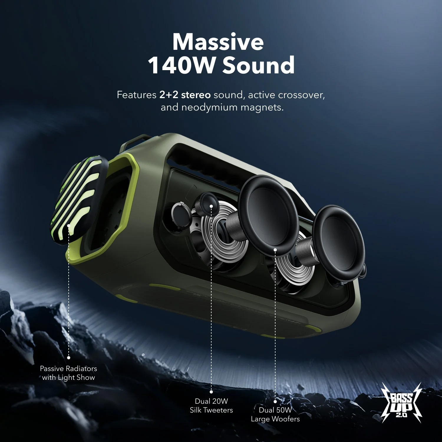 Бумбокс ANKER SoundCore Boom 2 Plus Adventure Green (A3134061)