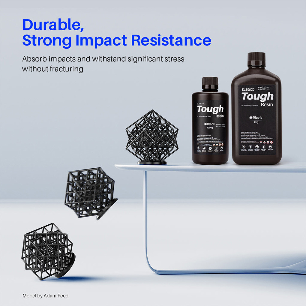 Фотополімерна смола для 3D принтера ELEGOO Tough Resin, 1кг, Gray (50.103.0274)