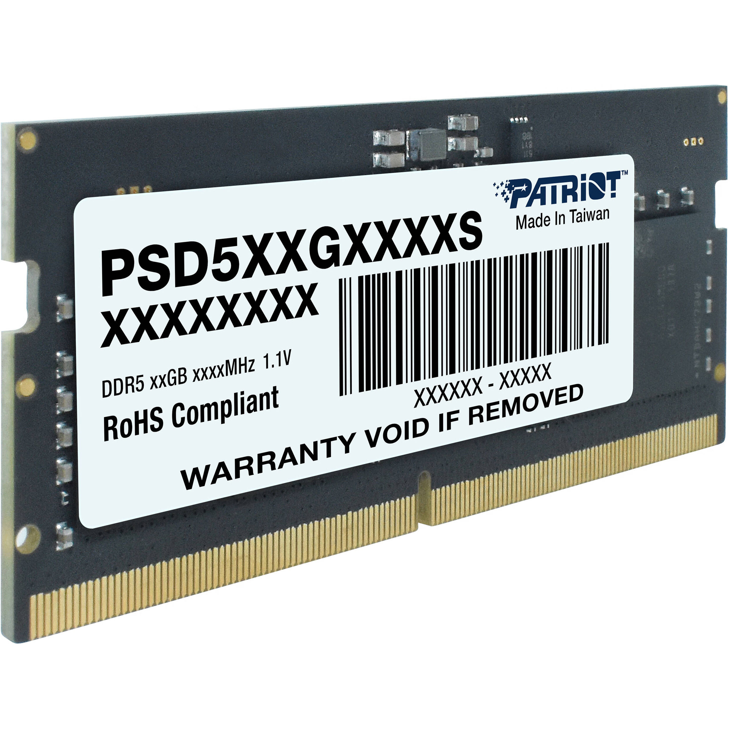 Модуль пам'яті PATRIOT Signature Line DDR5 SO-DIMM SO-DIMM DDR5 4800MHz 32GB (PSD532G48002S)