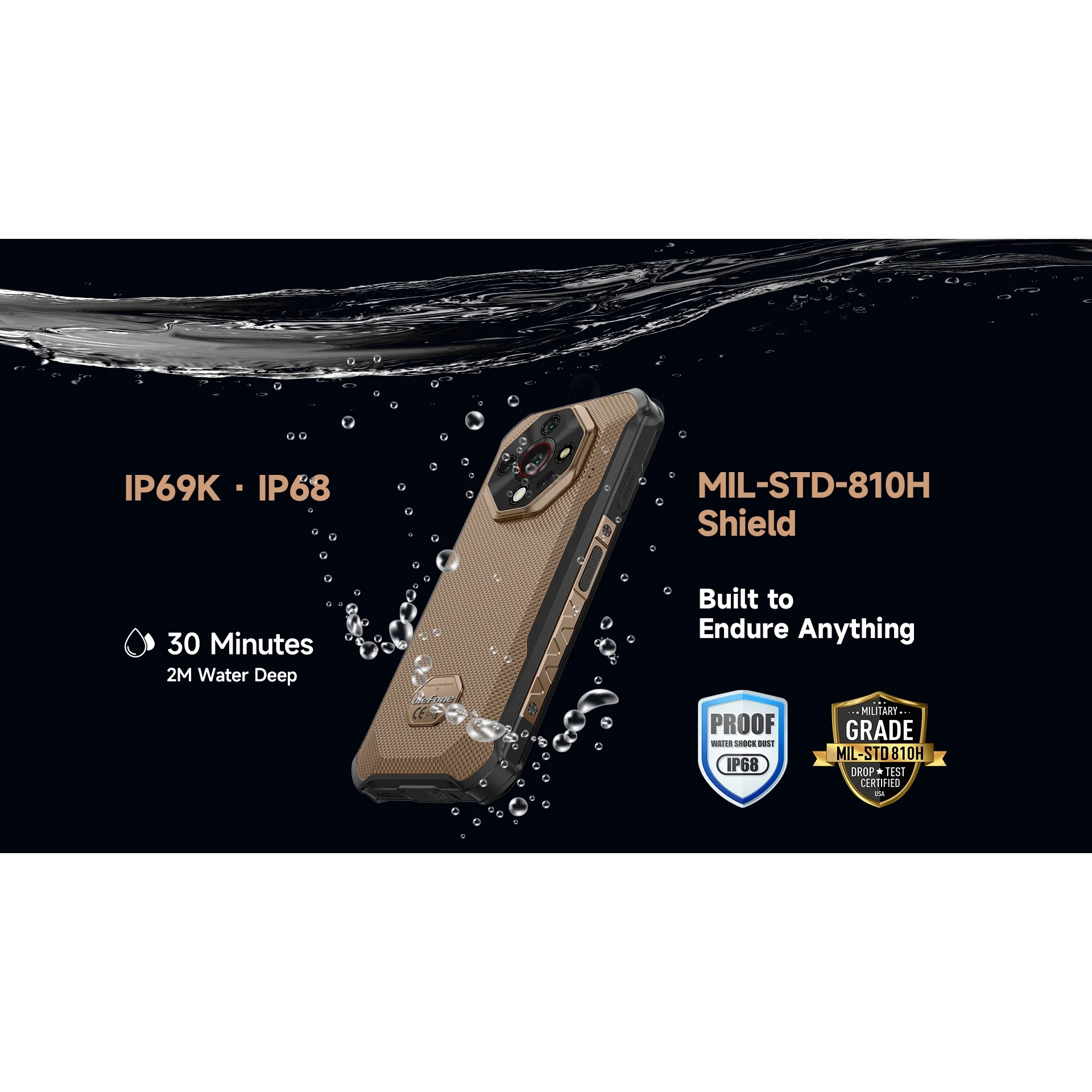 Смартфон ULEFONE Armor X16 Pro 8/256GB Wasteland Shadow