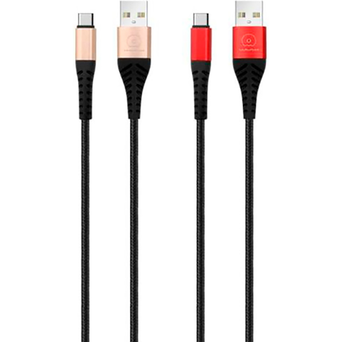 Кабель WUW X140 USB-A to Type-C 2.4A 1м Black