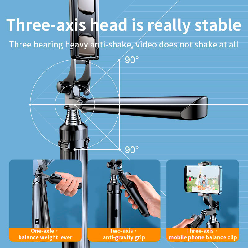 Монопод-трипод RTAKO Q052 Ultra-Wide Angle Selfie Stick