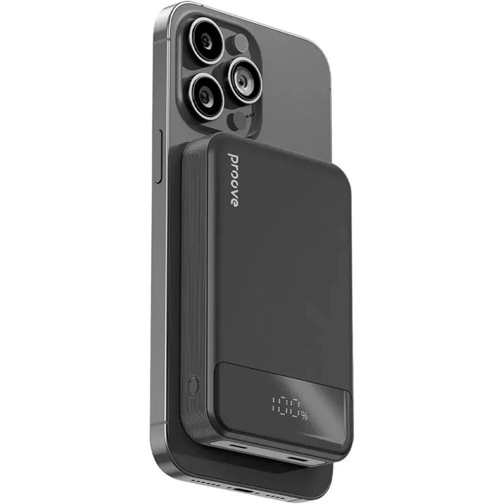 Повербанк з бездротовою зарядкою PROOVE Hoodman Magnetic 20W 10000mAh Black