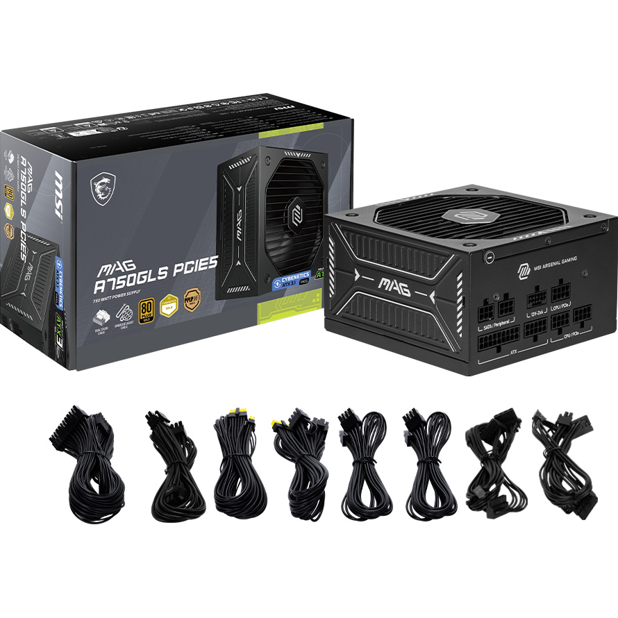 Блок живлення 750W MSI MAG A750GLS PCIE5