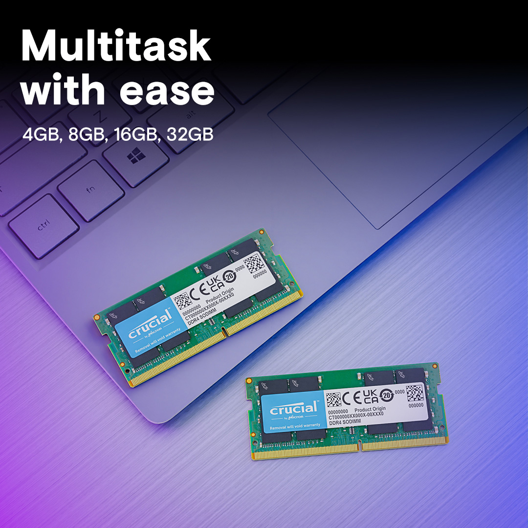 Модуль пам'яті CRUCIAL SO-DIMM DDR4 3200MHz 64GB Kit 2x32GB (CT2K32G4SFD832A)