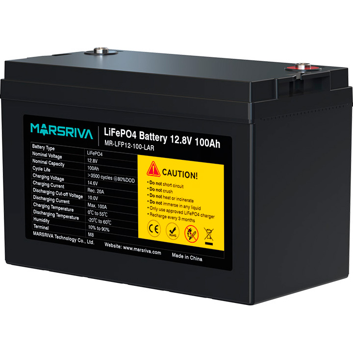 Аккумуляторная батарея MARSRIVA LiFePO4 12.8V 100Ah (12.8В, 100Ач) (MR-LFP12-100-LAR)