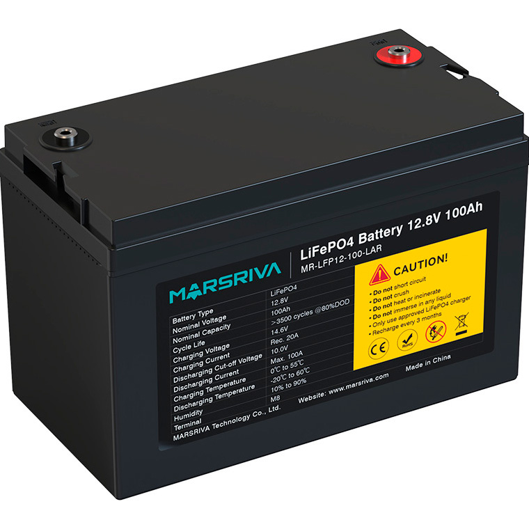 Аккумуляторная батарея MARSRIVA LiFePO4 12.8V 100Ah (12.8В, 100Ач) (MR-LFP12-100-LAR)