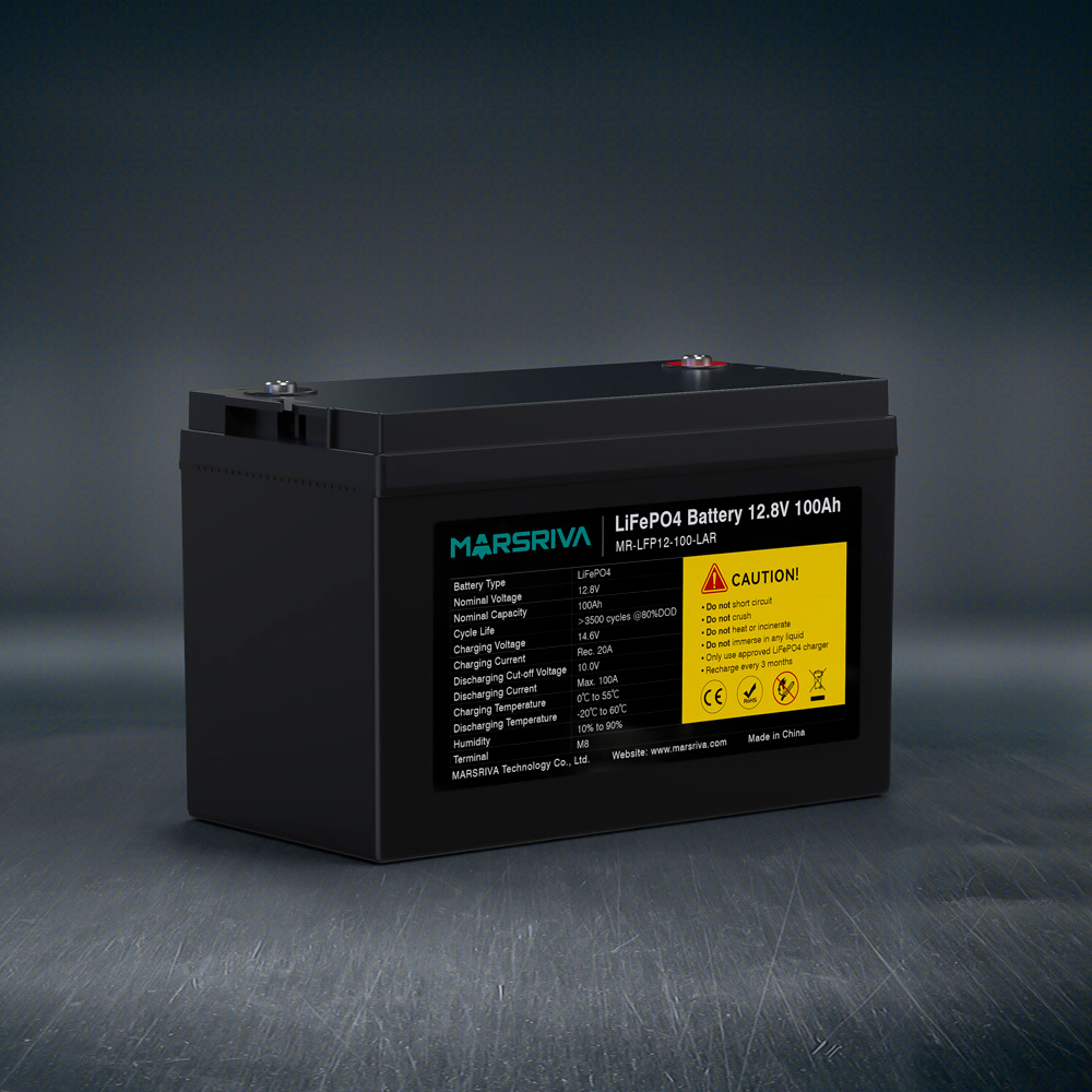 Аккумуляторная батарея MARSRIVA LiFePO4 12.8V 100Ah (12.8В, 100Ач) (MR-LFP12-100-LAR)