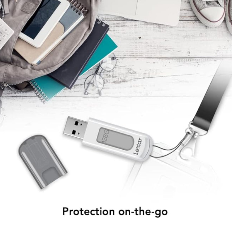 Флешка 128GB LEXAR JumpDrive V100 USB 3.2 Gray (LJDV100-128ABGY)