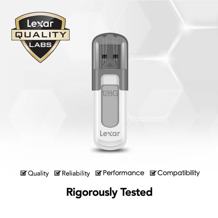 Флешка 128GB LEXAR JumpDrive V100 USB 3.2 Gray (LJDV100-128ABGY)