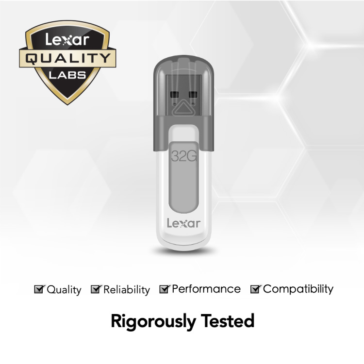 Флешка 32GB LEXAR JumpDrive V100 USB 3.2 Gray (LJDV100-32GABGY)