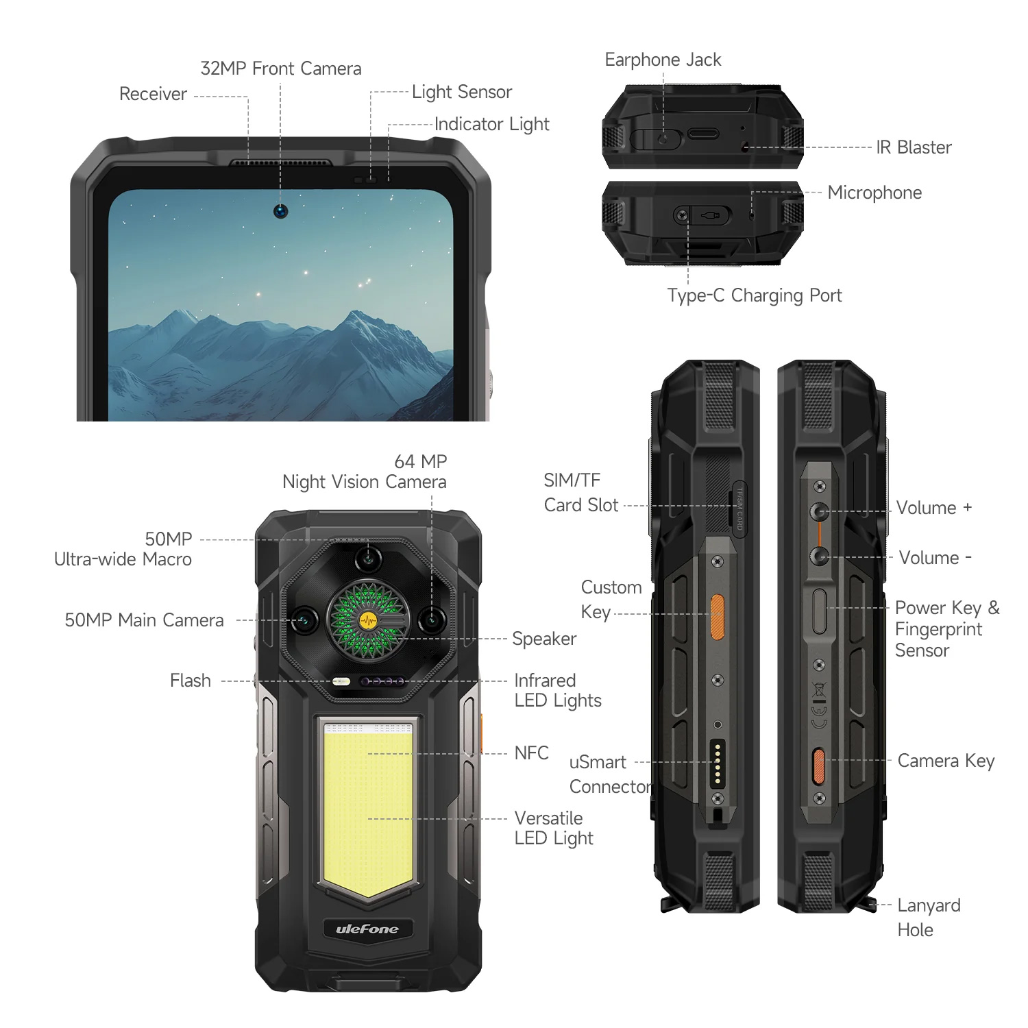 Смартфон ULEFONE Armor 33 12/512GB Phantom Black