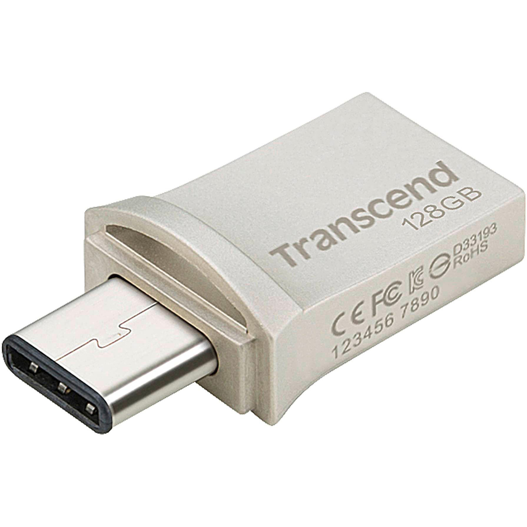 Флешка 128GB TRANSCEND JetFlash 890 USB 3.1 Type-C/USB-A (TS128GJF890S)