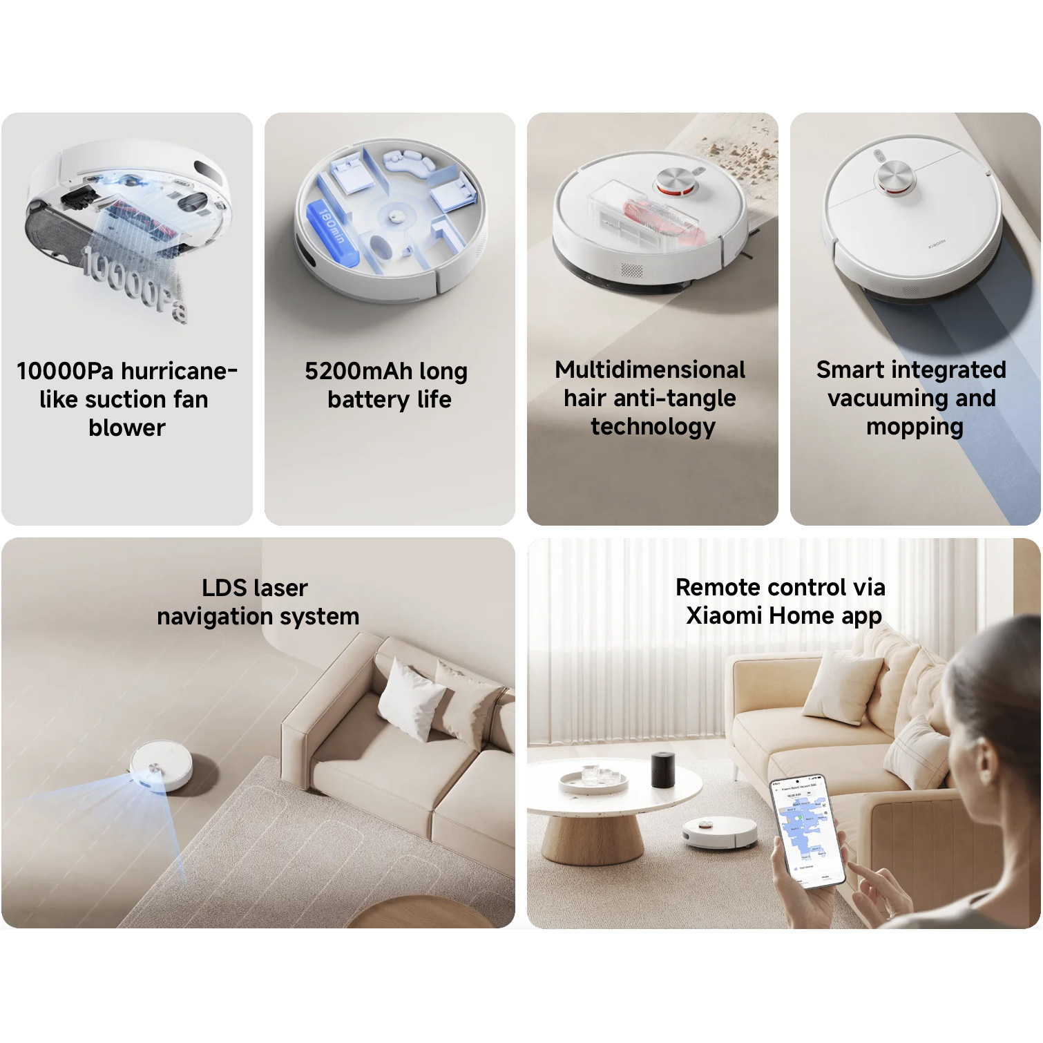 Робот-пылесос XIAOMI Robot Vacuum S40 White (BHR084AEU)