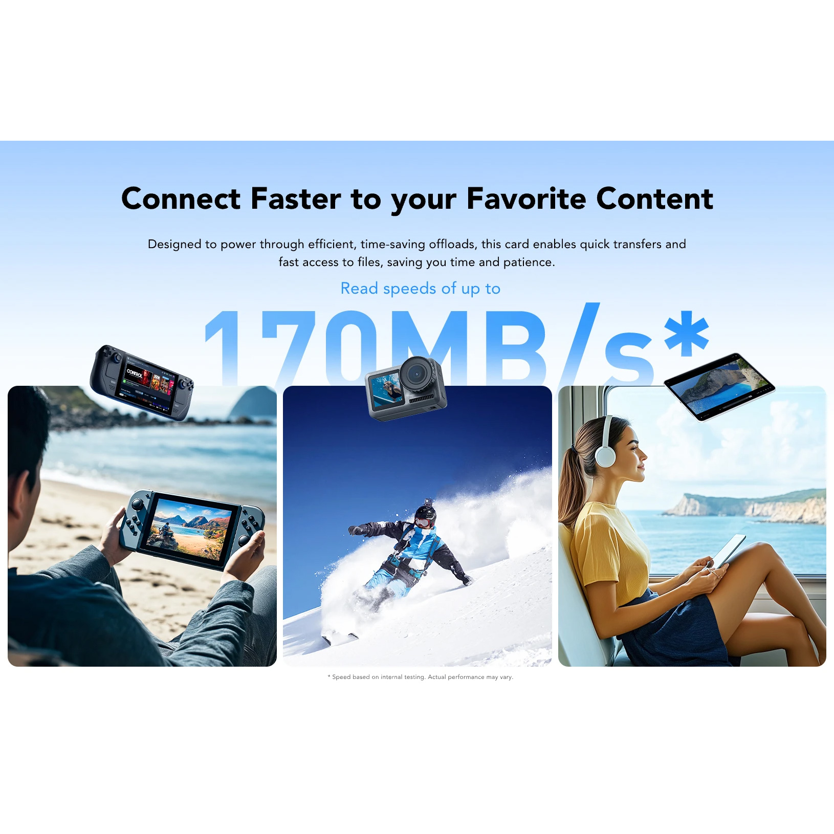 Карта пам'яті LEXAR microSDXC Blue Plus 256GB UHS-I U3 V30 A2 (LMSBLPL256G-BNANG)