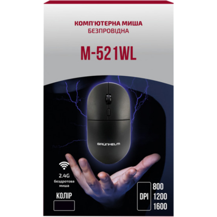 Мышь GRUNHELM M-521 Wireless Black