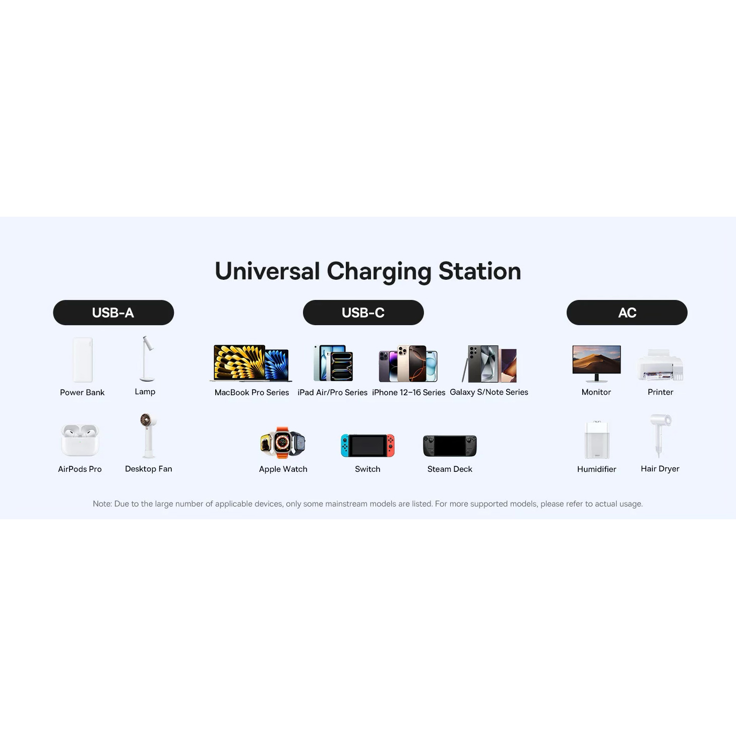 Сетевой фильтр BASEUS EnerFill FA11 6-in-1 Charging Station 67W Black, 3 розетки, 2xUSB-C, 1xUSB, 1.5м